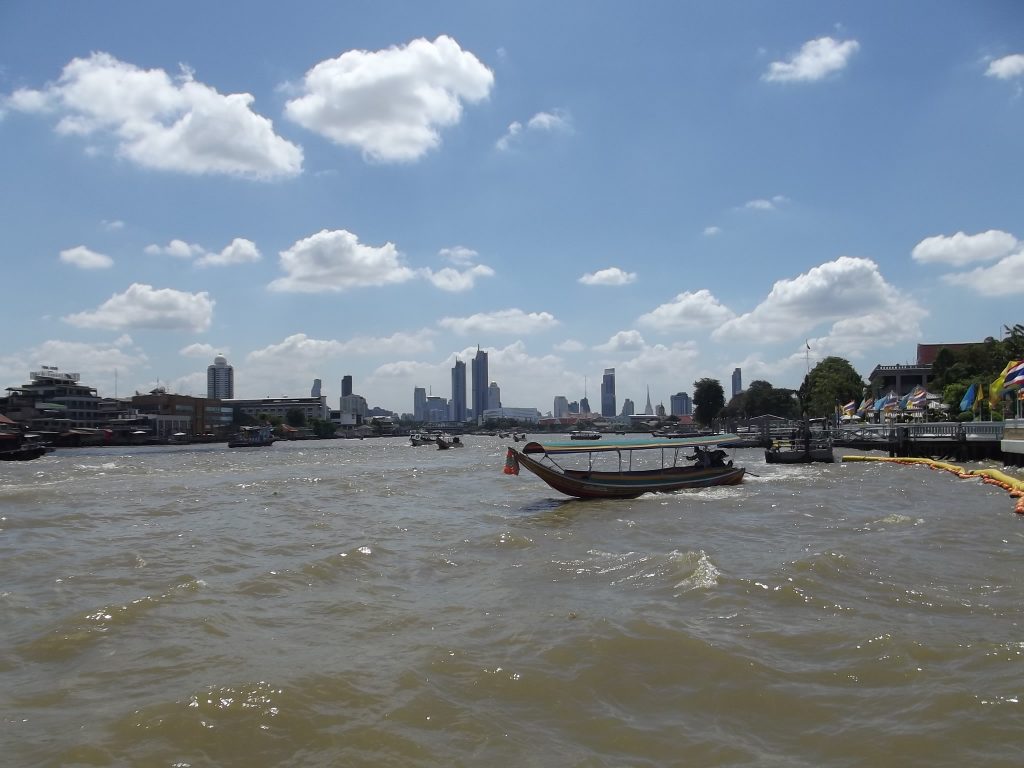 Chao Phraya River runs through Bangkok and offers additional transportation routes through this large city.