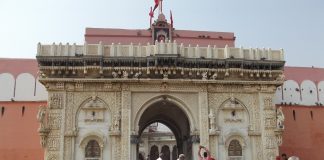 Karni Mata Temple’s ornate marble entrance displays Rajputana architecture